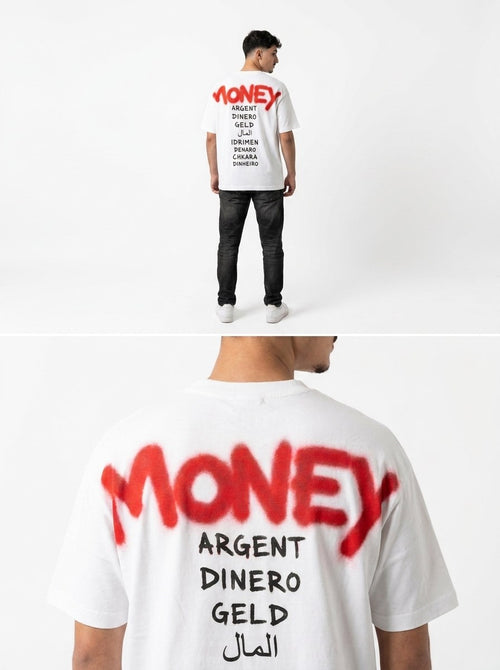 T-Shirt Oversize MONEY - Édition Chkara | Streetwear Unisexe | Graffiti