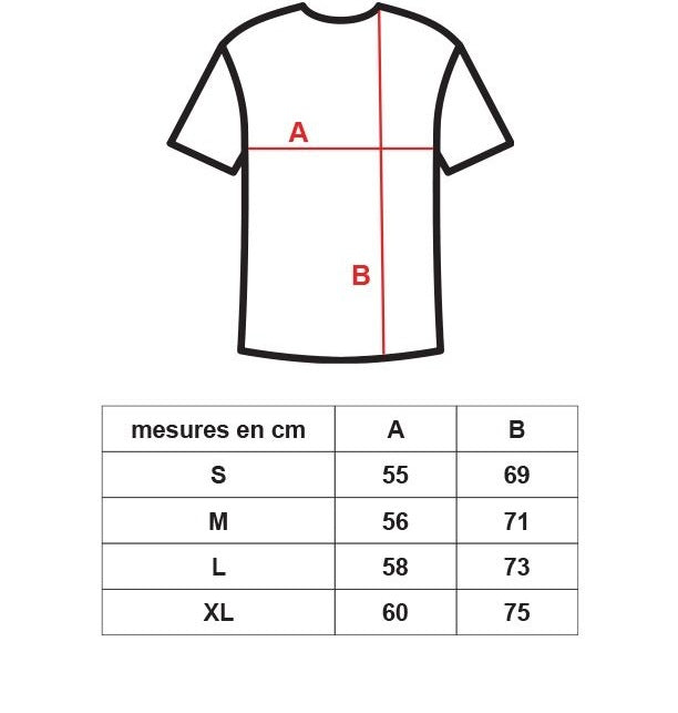 Chart Size for the oversize shirt 