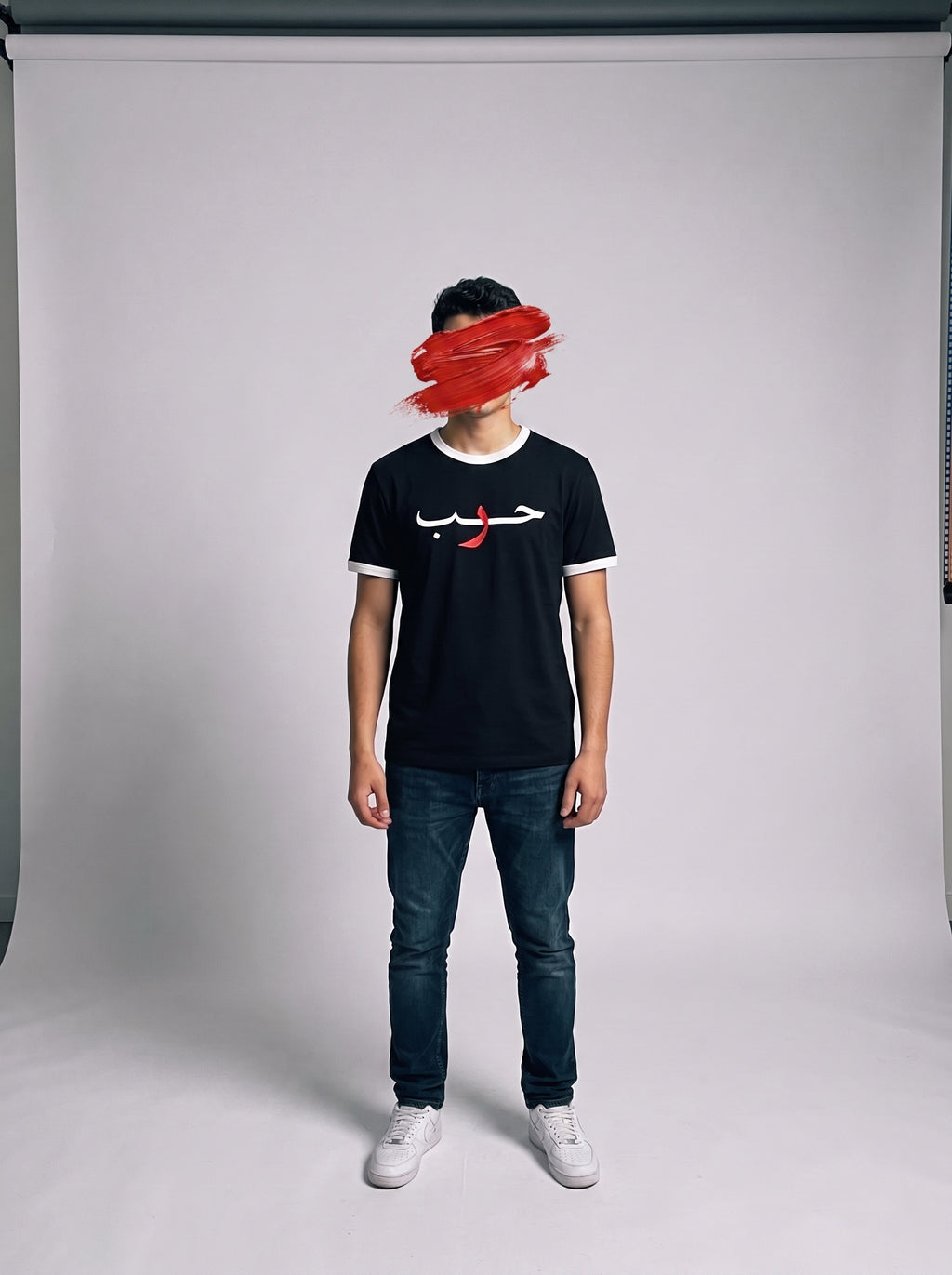 T-Shirt Ringer Love — Édition Hob | Streetwear Unisex | Noir