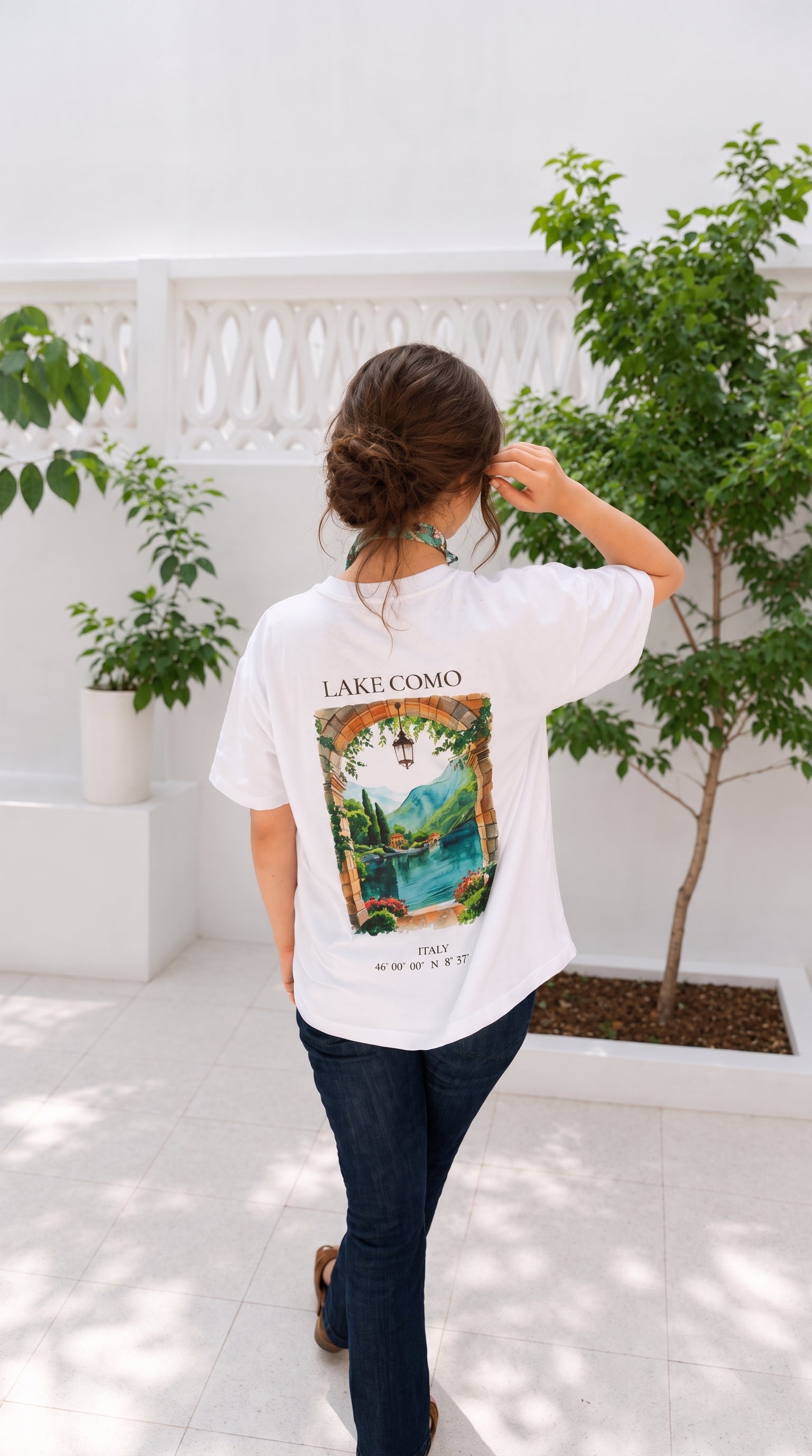 T-Shirt Oversize Lake Como — Édition Voyage Italie | Dolce Vita