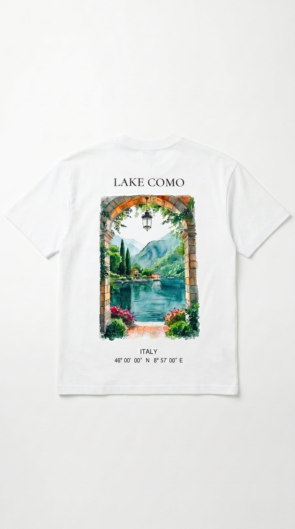 T-Shirt Oversize Lake Como — Édition Voyage Italie | Dolce Vita