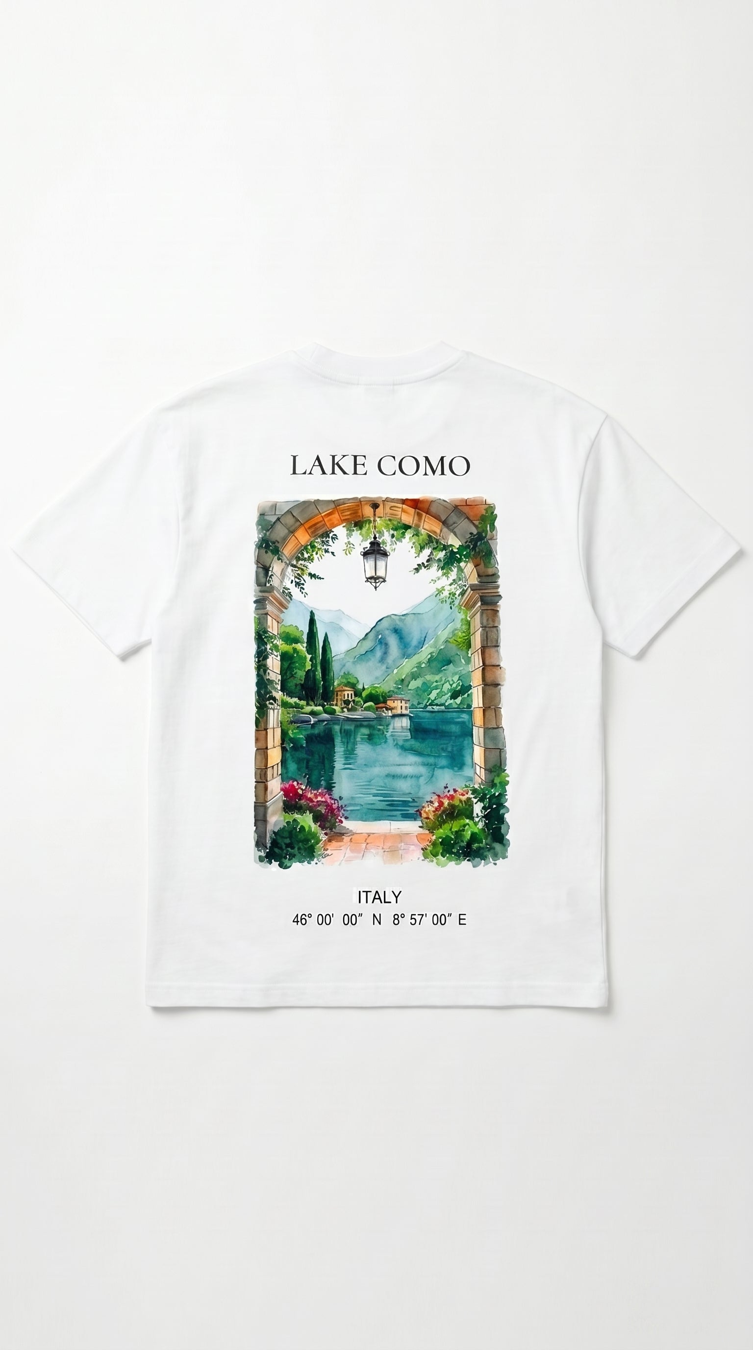 T-Shirt Oversize Lake Como — Édition Voyage Italie | Dolce Vita