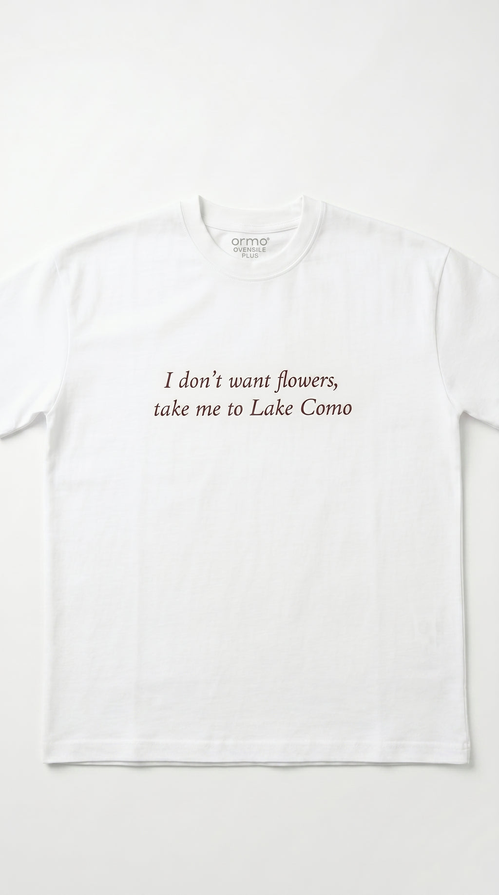 T-Shirt Oversize Lake Como — Édition Voyage Italie | Dolce Vita