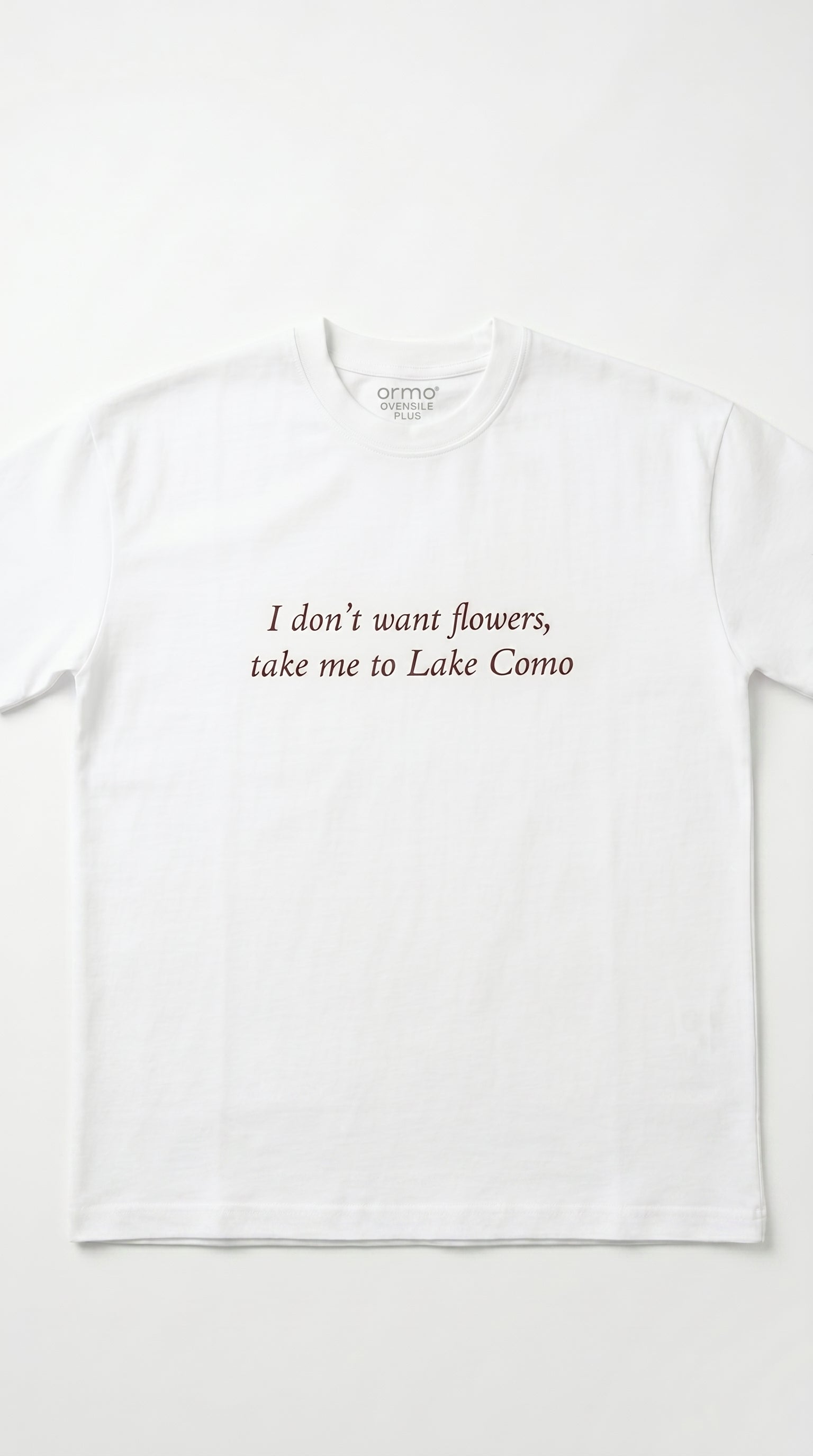 T-Shirt Oversize Lake Como — Édition Voyage Italie | Dolce Vita