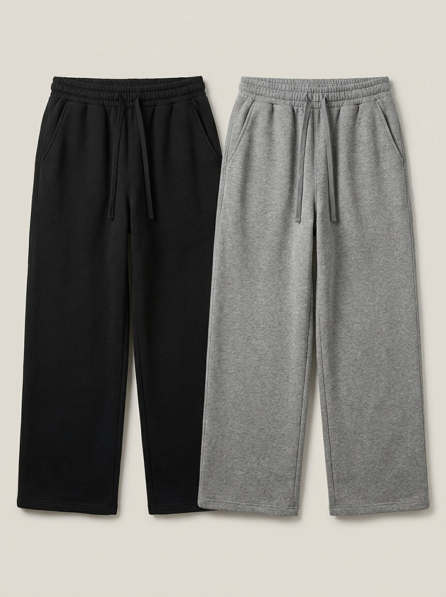 Joggings baggy noir et gris