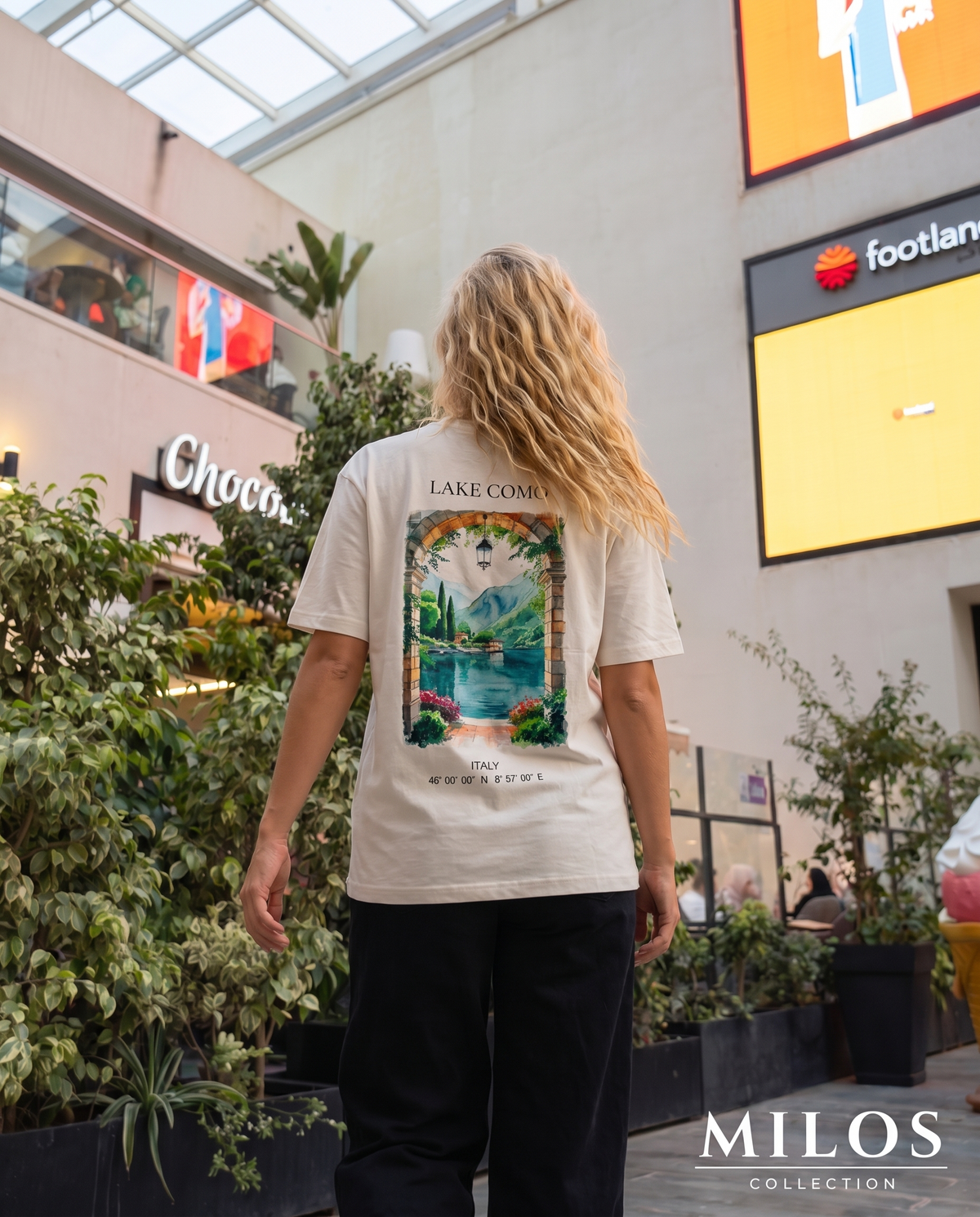 T-Shirt Oversize Lake Como — Édition Voyage Italie | Dolce Vita