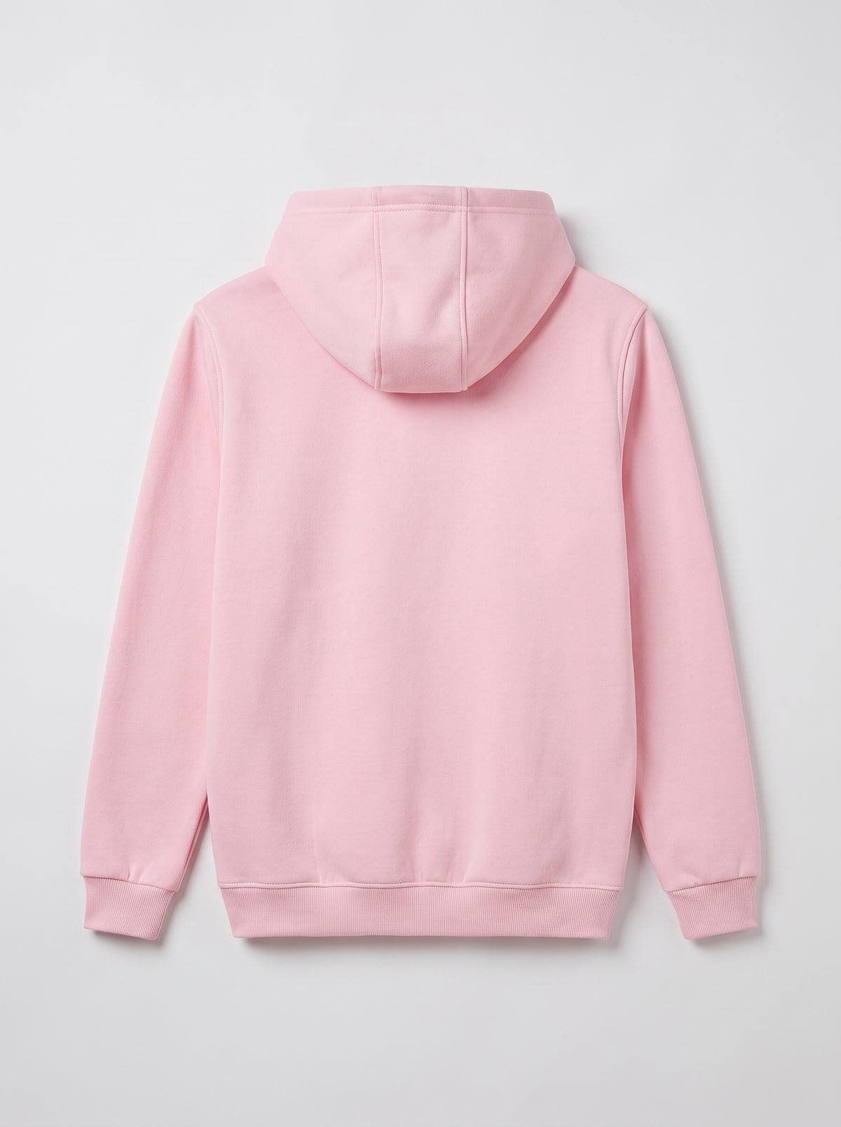 Hoodie rose Barbe à Papa à plat, vue de dos